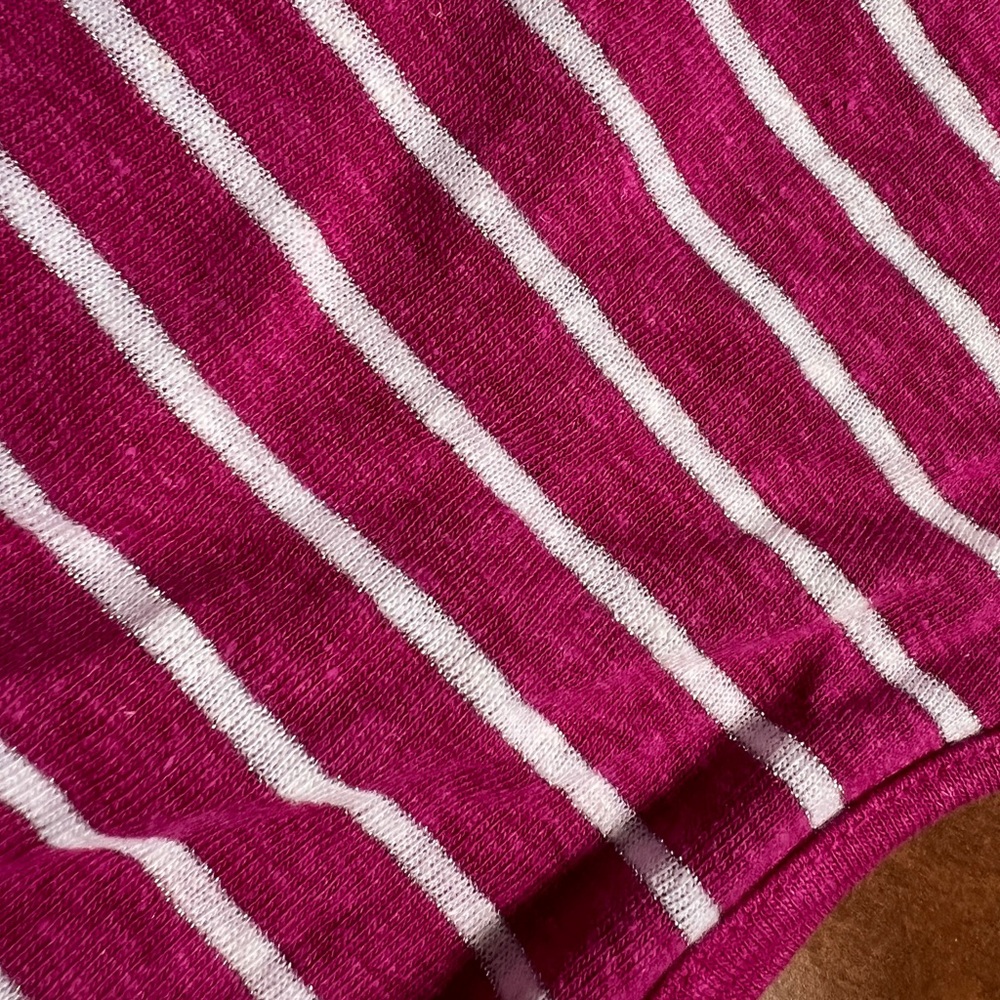 NWT LOFT women's XL pink tank with white and silver stripes - Picture 4 of 9